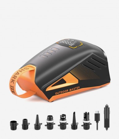 Outdoor Master Shark 3 – Oppladbar elektrisk SUP pumpe (20 PSI)
